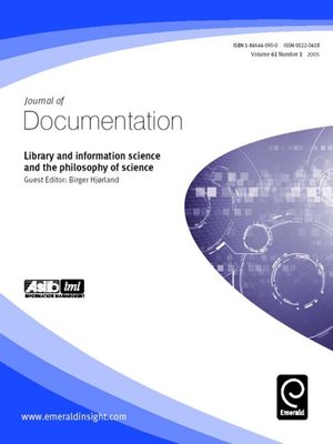 cover image of Journal of Documentation, Volume 61, Issue 1